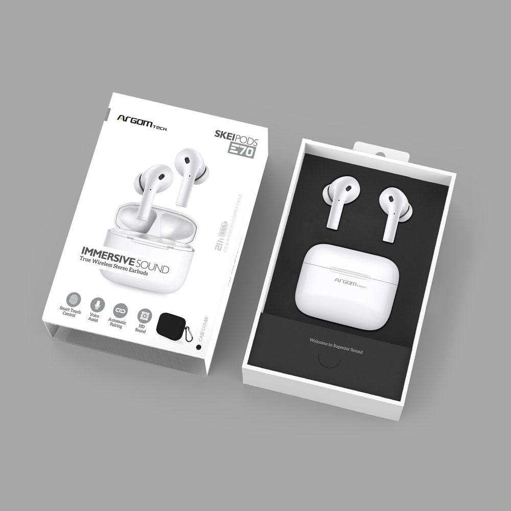 Stereo true wireless online earbuds